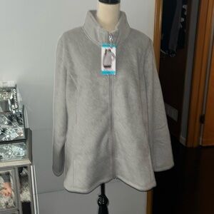32 Degrees NWT Ladies' Brushed Faux Wool Jacket, Gray 2X